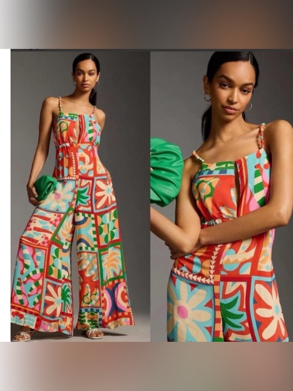 nwot Farm Rio patchwork jumpsuit